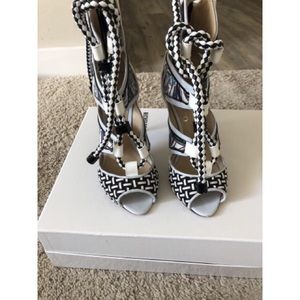 Nicholas Kirkwood multi color media lace booties